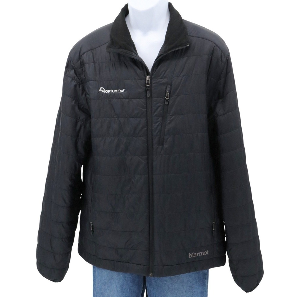 Marmot Calen Mens Black Insulated Puffer Jacket Full Zip Outdoor Large Branded
